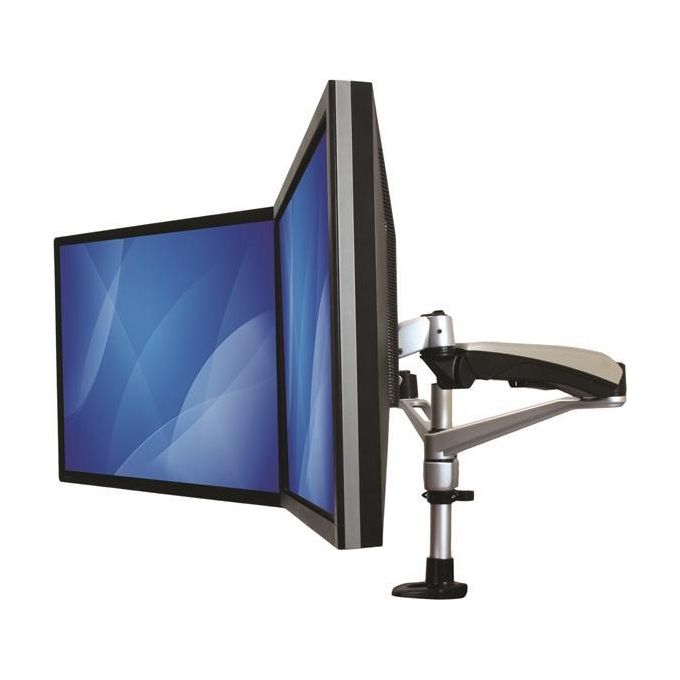 Startech supporto per doppio monitor con bracci articolati - impilabile