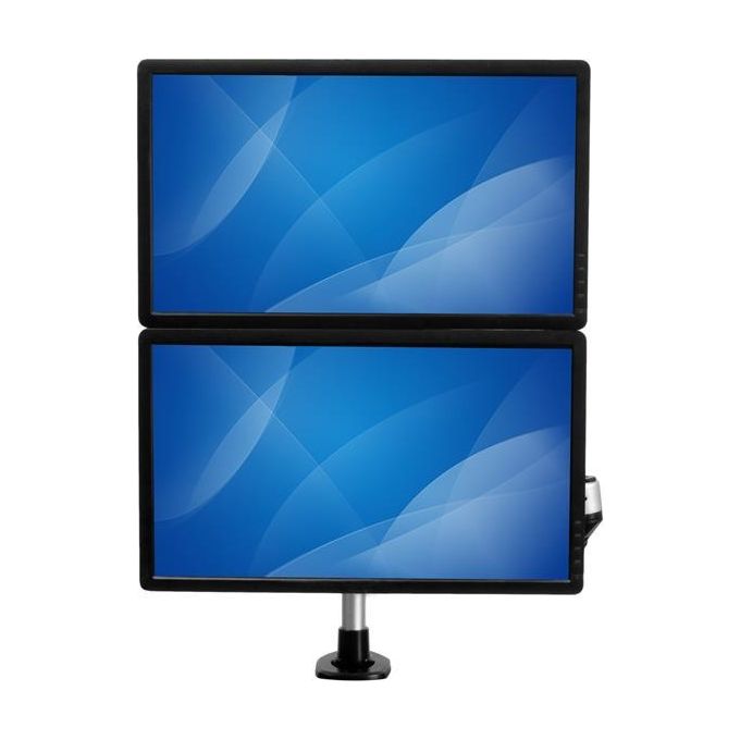 Startech supporto per doppio monitor con bracci articolati - impilabile