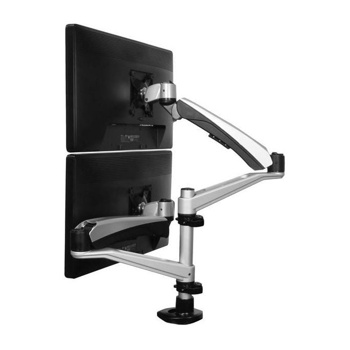 Startech supporto per doppio monitor con bracci articolati - impilabile