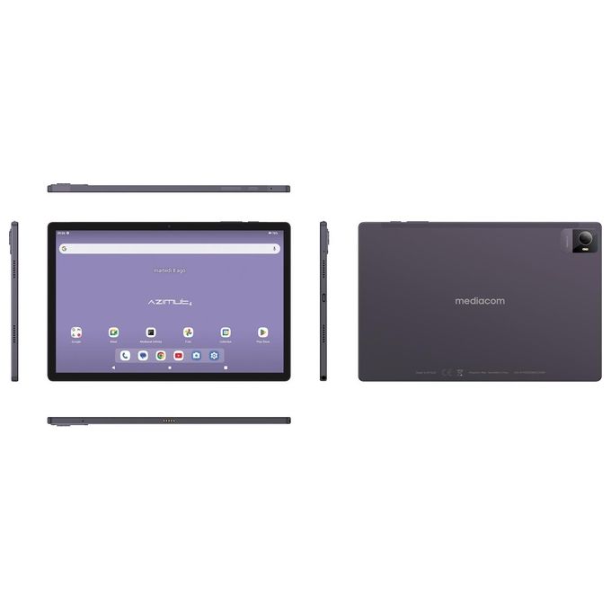 Mediacom M-SP1AZ44 SmartPad Azimut 4 Tablet Android 10.5'' 4GB RAM 64GB 4G LTE Wi-Fi Octa Core Cam 13MP Batteria 6000 mAh colore Grigio