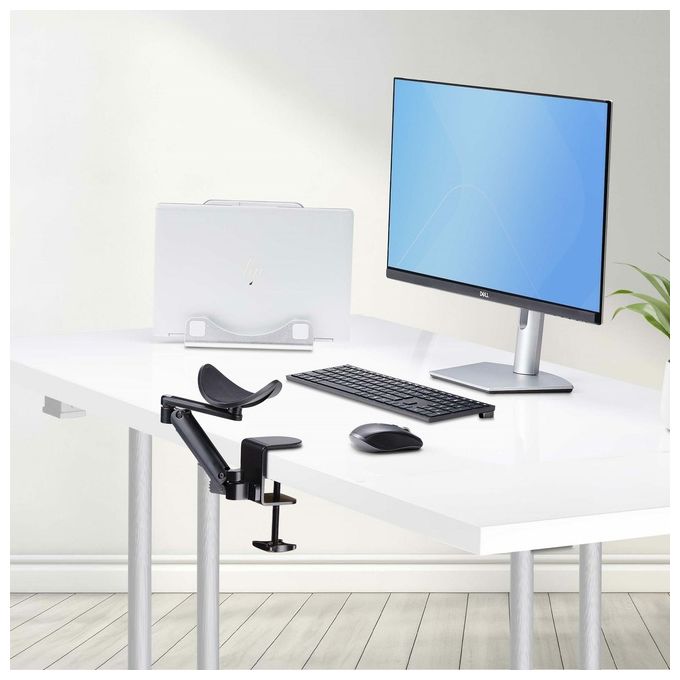 StarTech.com Bracciolo per Scrivania Nero Installazione a Morsetto