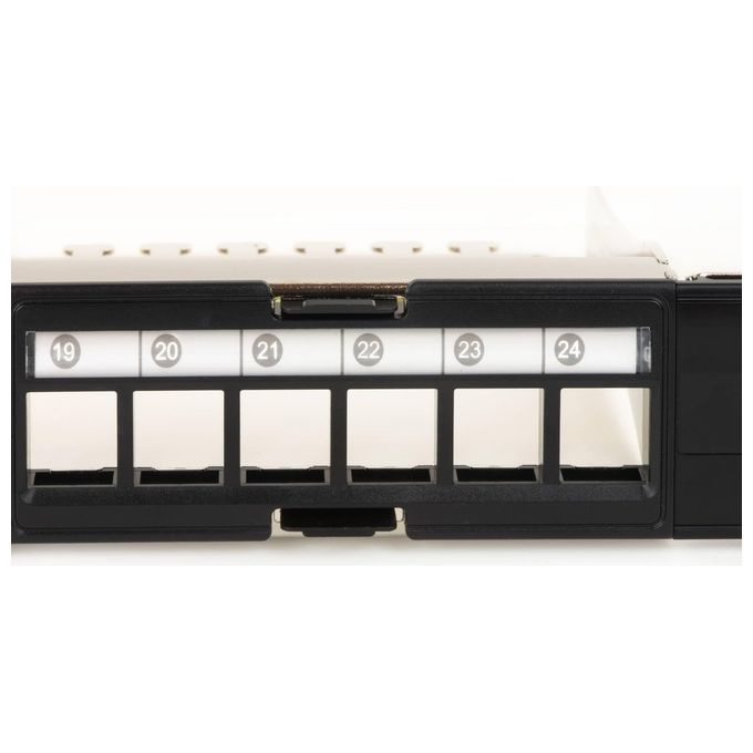 Link Pannello Patch Vuoto in Metallo con Frame Removibili con Barra Supporto Posteriore per Connettori Schermati con Presa a Terra