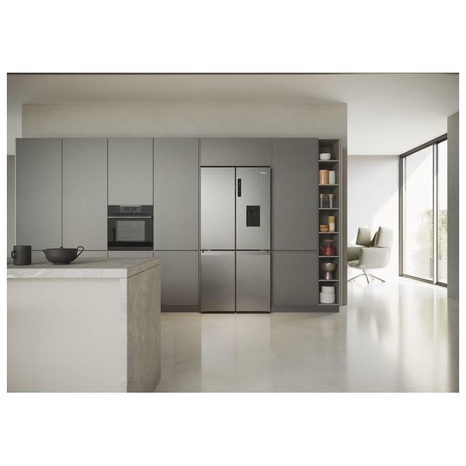 Haier HCR5919EHMP Cube 90 Serie 5 Frigorifero Americano Side by Side 525 L 190 cm Classe E 38 dB Total No Frost colore Inox