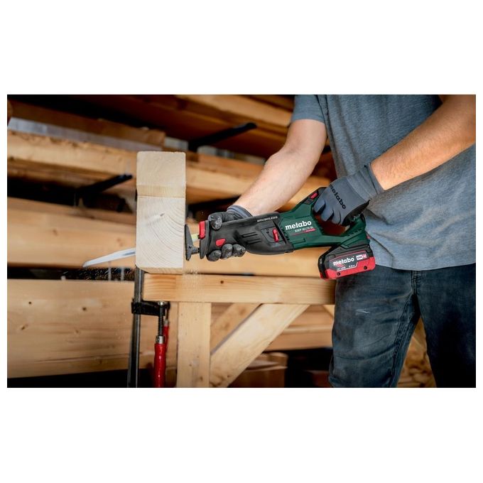 Metabo 601617840 SSEP 18 LT BL Seghetto Alternativo a Batteria Brushless 18V 3000 corse-min 32 mm corsa 3 Kg