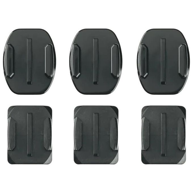 GoPro AACFT-001 Supporti Adesivi Curvi e Piatti Kit 6 pezzi adesivo 3M compatibili HERO colore Nero
