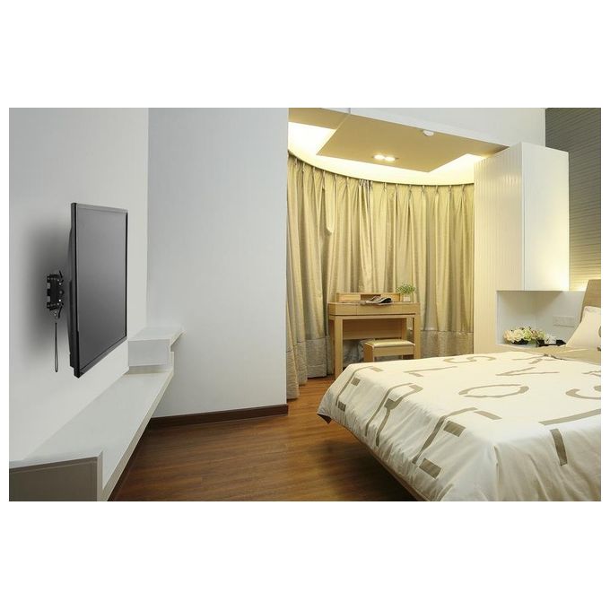Equip 650322 Supporto per Montaggio a Parete TV Curvo e Inclinato 60'' a 100'' 100 Kg Inclinazione Regolabile Nero