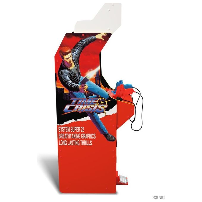 Arcade1up TMC-A-300111 Time Crisis Deluxe Cabinato Arcade 4 Giochi Schermo LCD 17'' Wi-Fi 2 Pistole Meccaniche 179 cm