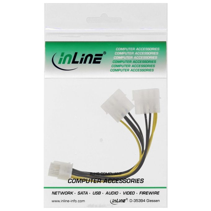 InLine Adattatore 2x Molex 3 4 Pin  PCIe 6 2 Pin
