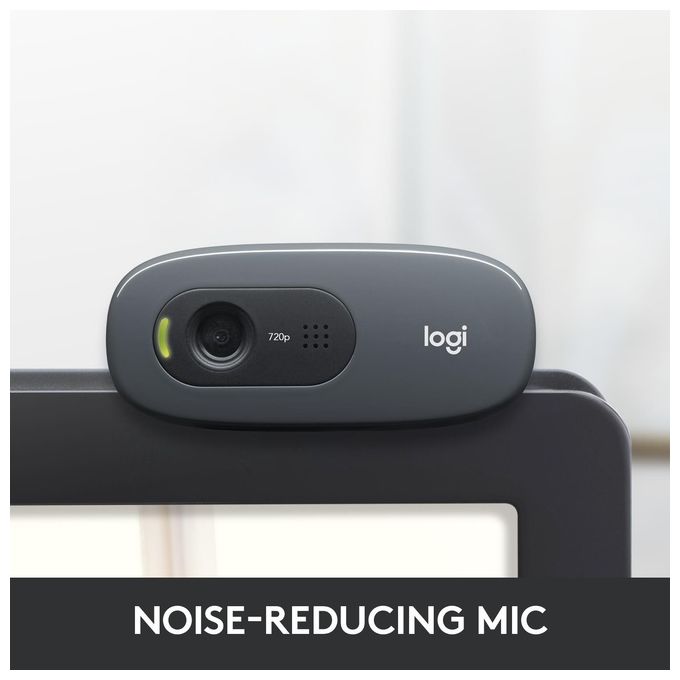 Logitech C270 Webcam HD Videochiamate HD Widescreen, Correzione Automatica