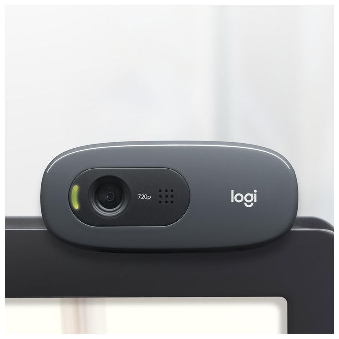 Logitech C270 Webcam HD Videochiamate HD Widescreen, Correzione Automatica