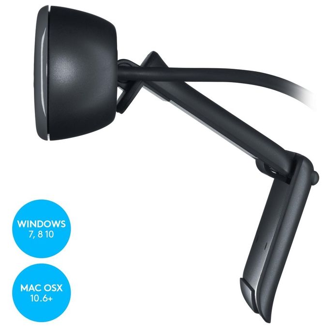 Logitech C270 Webcam HD Videochiamate HD Widescreen, Correzione Automatica