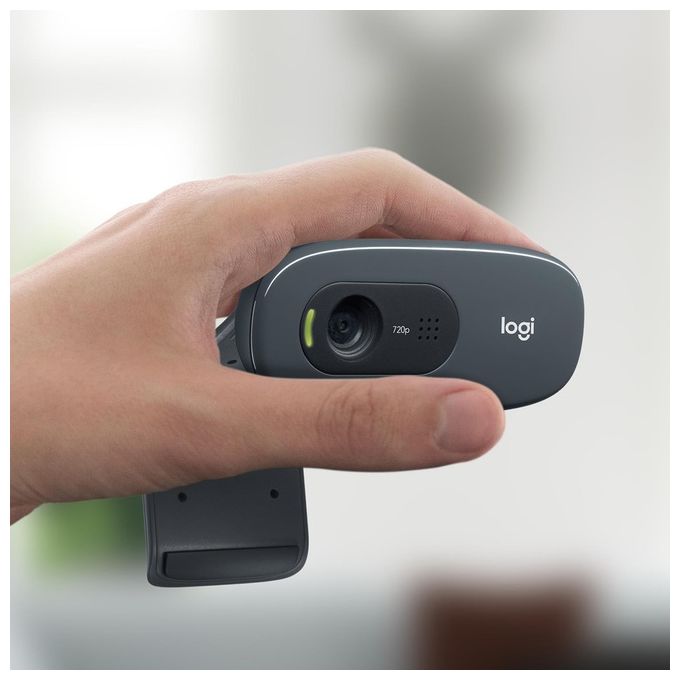 Logitech C270 Webcam HD Videochiamate HD Widescreen, Correzione Automatica