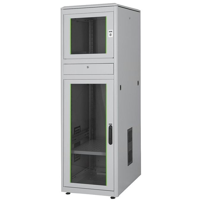 Digitus armadio 36 unita professionale pc industriale 3 sezioni per video server tastiera colore grigio