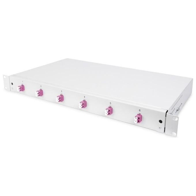 Digitus Pannello di Gestione del Cavo Grigio Acciaio 1U 48,3cm 19