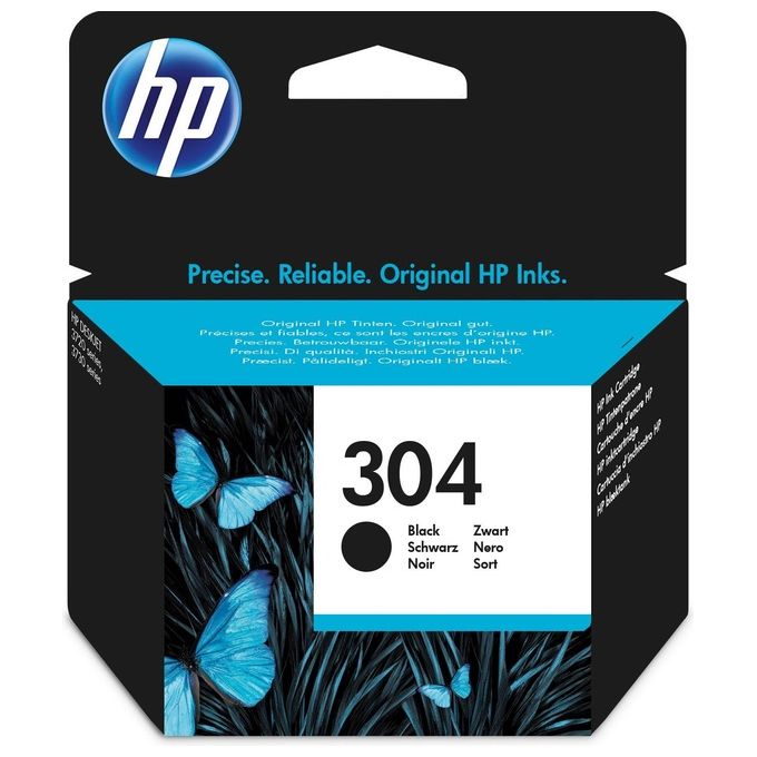 HP 304, Cartuccia Inchiostro Nero, Originale, Resa Standard, Per DeskJet ENVY