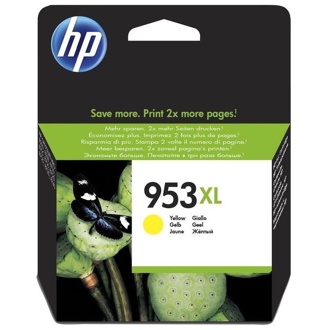 HP F6U18AE 953XL Cartuccia Inchiostro Originale Alta Capacita' Pigmento 18 ml 1450 pagine colore Giallo
