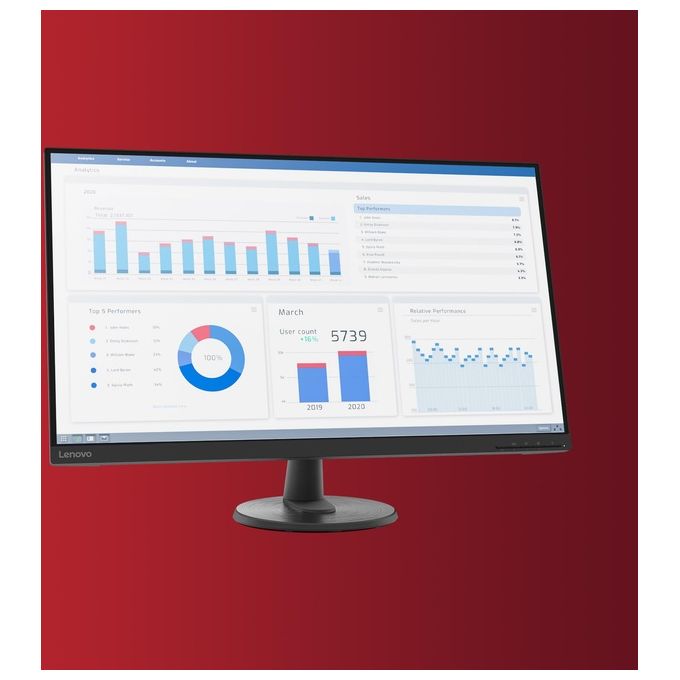 Lenovo 66FCGAC2IT D32-40 Monitor PC 31.5'' Full HD 1920x1080 VA 60Hz 250 cd-m² HDMI DisplayPort colore Nero