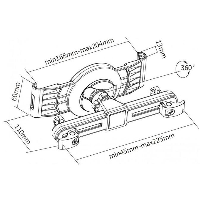 Reflecta Tabula Car Supporto Universale per Tablet da Auto
