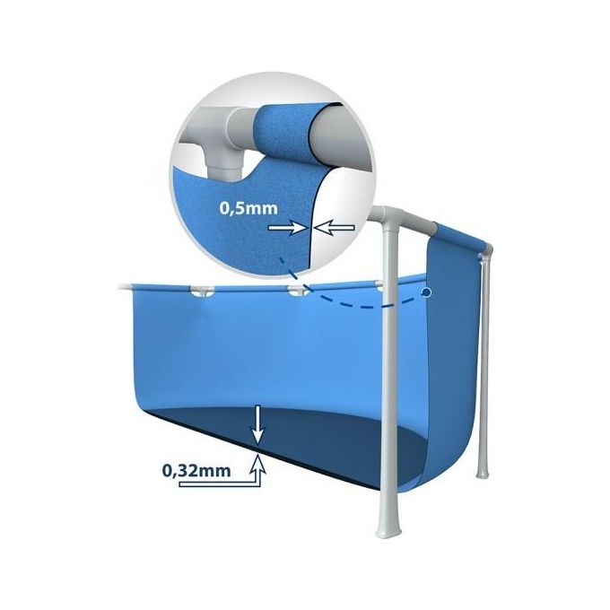 Intex Piscina Fuori Terra Metal Frame Rotonda con Pompa Filtro Acciaio e PVC Blu 366x76 cm 2006 L-h