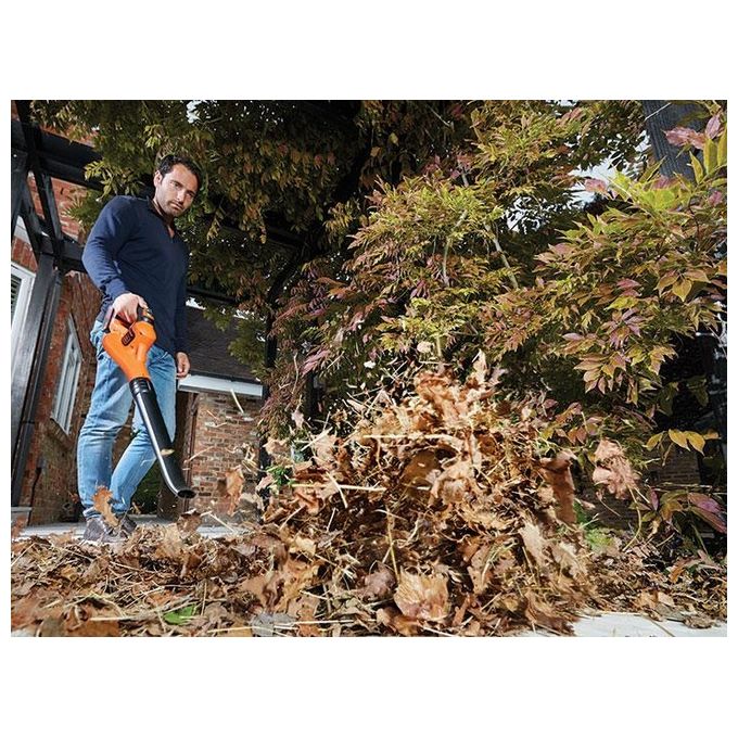 Black+Decker Soffiatore Elettrico a Batteria Litio 18v con Tecnologia Power Command