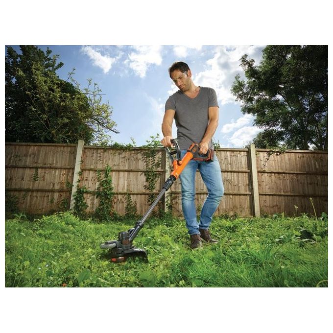 Black+Decker Tagliabordi Elettrico a Batteria Litio 18v 4,0ah con Sistema Powercommand