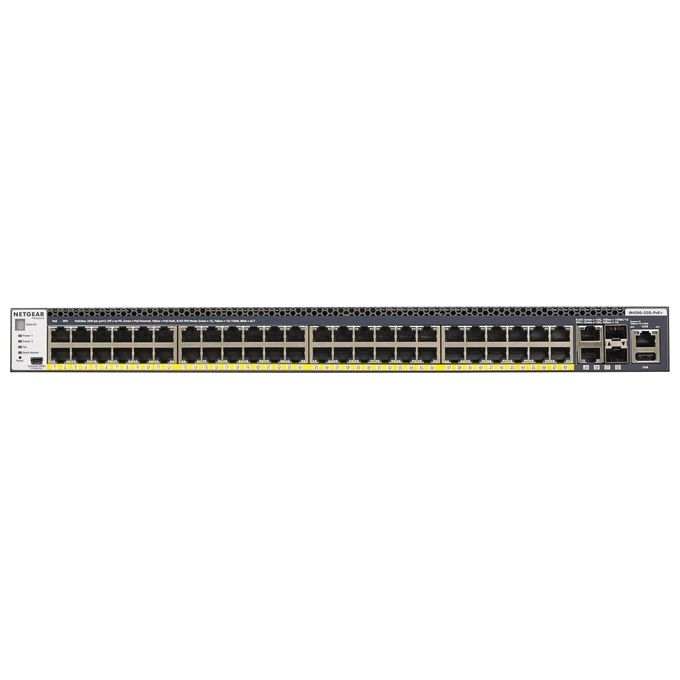NETGEAR ProSAFE M4300-52G-PoE+ Switch L3 gestito 2 x 10-100-1000-10000 + 2 x 10 Gigabit SFP+ + 48 x 10-100-1000 (PoE+) montabile su rack PoE+