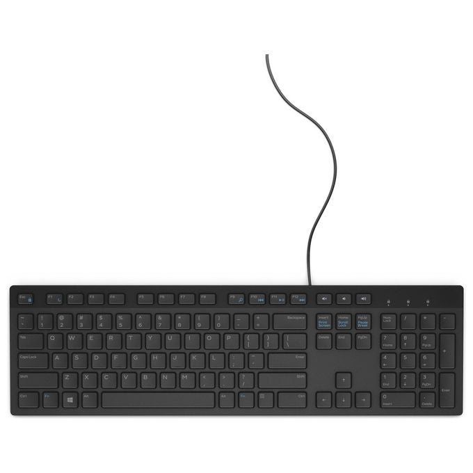 Dell KB216 Tastiera USB Internazionale US (QWERTY) nero per Inspiron 3459, Latitude E7270, E7470, Precision Mobile Workstation 5510, 7710, Vostro 3905