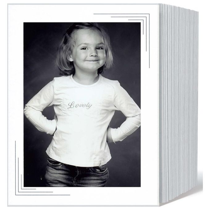 Daiber 20113 Passepartout Infinito Multifoto 125 Pezzi Materiale Chromolux Formato 13x18 cm Orientamento Ritratto colore Bianco