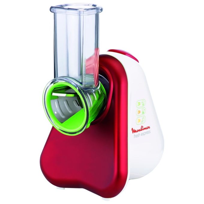 Moulinex DJ753510 Fresh Express Tritatutto Elettrico Multifunzione 200W Bianco-Rosso