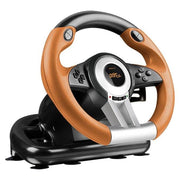 SPEEDLINK SL-6695-BKOR-01 DRIFT O.Z. Volante da Corsa con Pedali PC USB Analogico Digitale 12 Pulsanti Vibrazione Regolabile colore Nero Grigio Arancione
