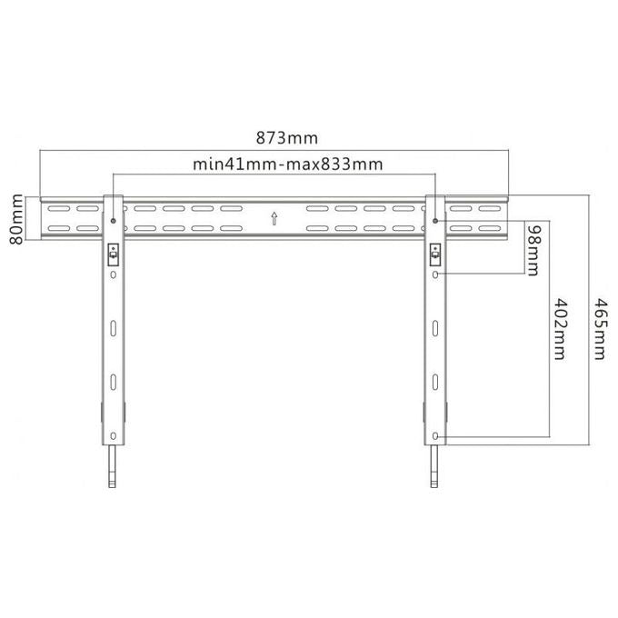 Sopar Supporto da Parete per Tv a Schermo Piatto 70'' Nero
