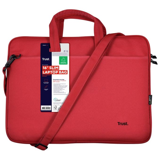 Trust Bologna Borsa per Notebook 16'' Valigetta Ventiquattrore Rosso