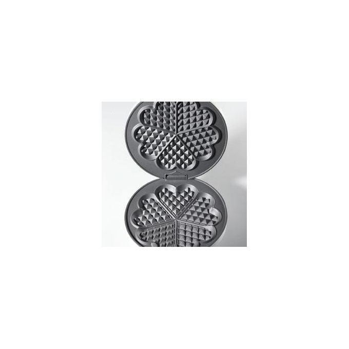 Cloer 1629 Piastra per Waffle 5 Waffle Forma Cuore Rivestimento Antiaderente Regolazione Doratura 930 W colore Nero Metallico