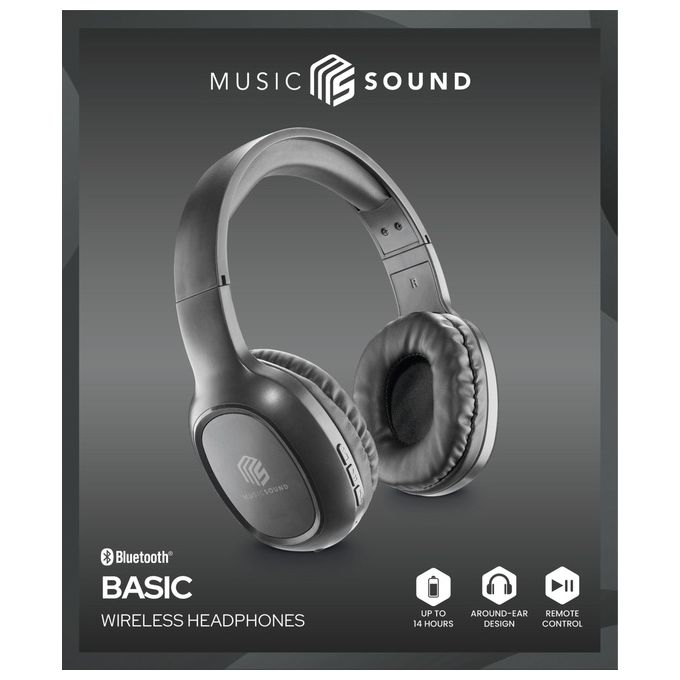 Cellular Line Cuffia Bluetooth Ms Basic Nero