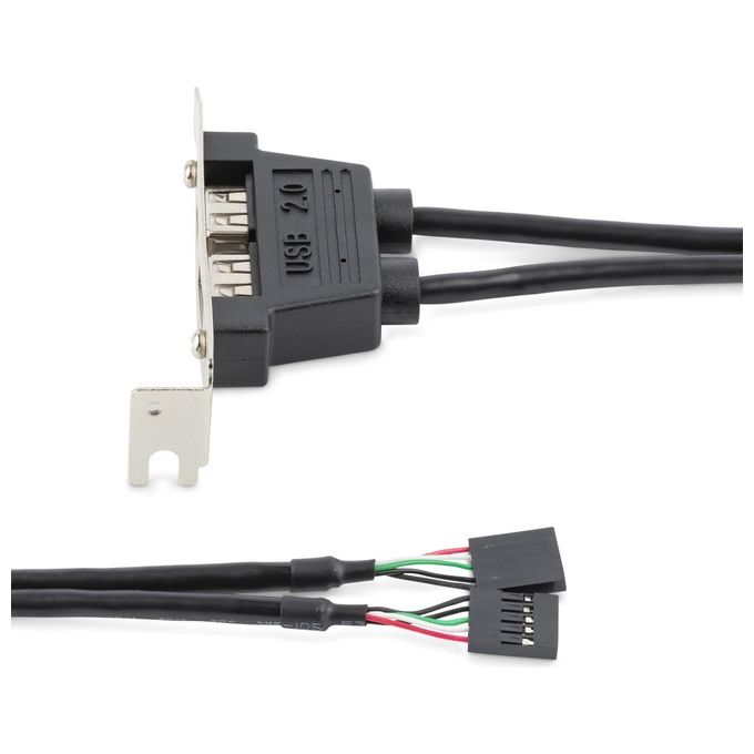 StarTech Adattatore piastra slot basso profilo 2 porte USB A femmina