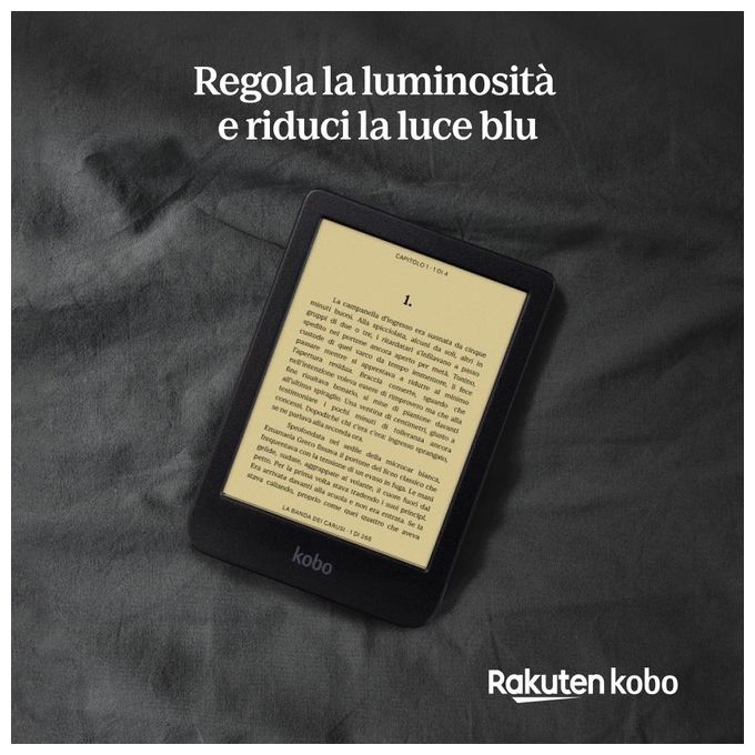 Kobo KOBO CLARA BW eReader Display E Ink Carta 1300 HD 6'' antiriflesso 16 GB Bluetooth IPX8 Modalita' Scura colore Nero