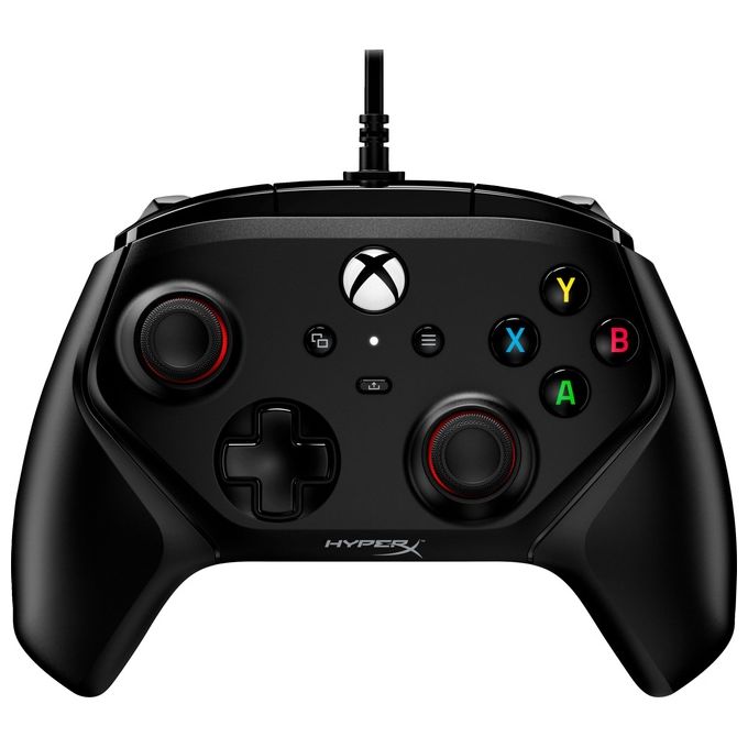 HyperX 6L366AA Clutch Gladiate Controller di gioco cablato con licenza ufficiale Xbox Pulsanti programmabili Trigger Lock Doppi motori Rumble Jack 3.5 mm colore Nero