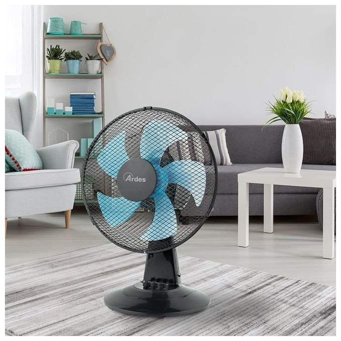 Ardes Ventilatore da tavolo 30 cm Nero AR5ST30N per Raffreddamento Efficiente in Ambienti Domestici e Uffici