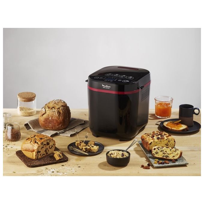Moulinex OW2208 Pain Plaisir Macchina del Pane Capacita' 1 kg 17 Programmi 650W Nero