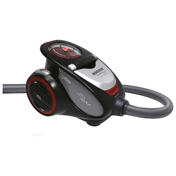 Hoover XP81_XP15011 Aspirapolvere a Traino senza Sacco Tecnologia Multiciclonica Potenza 800 W Capacita' 1,5 Litri Nero-Rosso-Silver