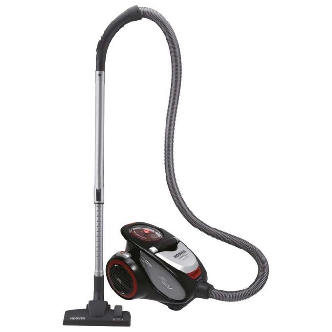 Hoover XP81_XP15011 Aspirapolvere a Traino senza Sacco Tecnologia Multiciclonica Potenza 800 W Capacita' 1,5 Litri Nero-Rosso-Silver