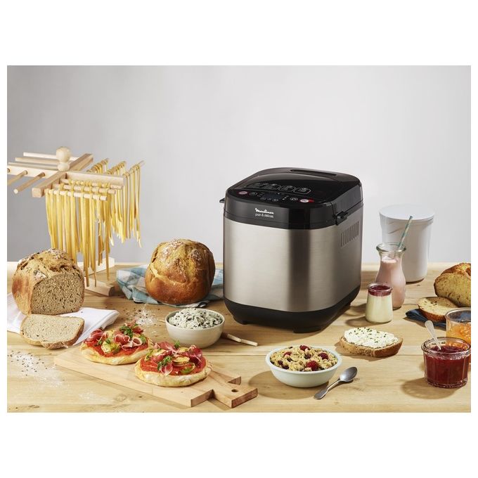 Moulinex OW240E Pain and Delices Macchina del Pane Capacita' 1 Kg 20 Programmi 650W Inox