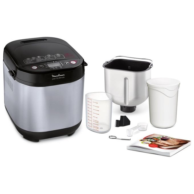Moulinex OW240E Pain and Delices Macchina del Pane Capacita' 1 Kg 20 Programmi 650W Inox