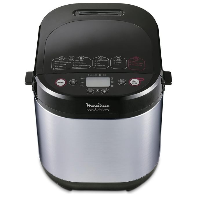 Moulinex OW240E Pain and Delices Macchina del Pane Capacita' 1 Kg 20 Programmi 650W Inox