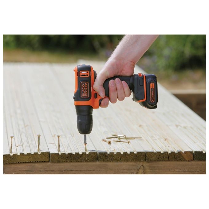 Black+Decker Trapano-Avvitatore Compatto Facile e Veloce 10.8V Litio 1.5 Ah