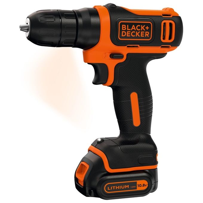Black+Decker Trapano-Avvitatore Compatto Facile e Veloce 10.8V Litio 1.5 Ah