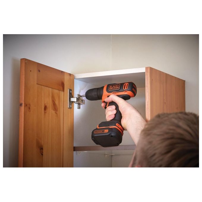 Black+Decker Trapano-Avvitatore Compatto Facile e Veloce 10.8V Litio 1.5 Ah