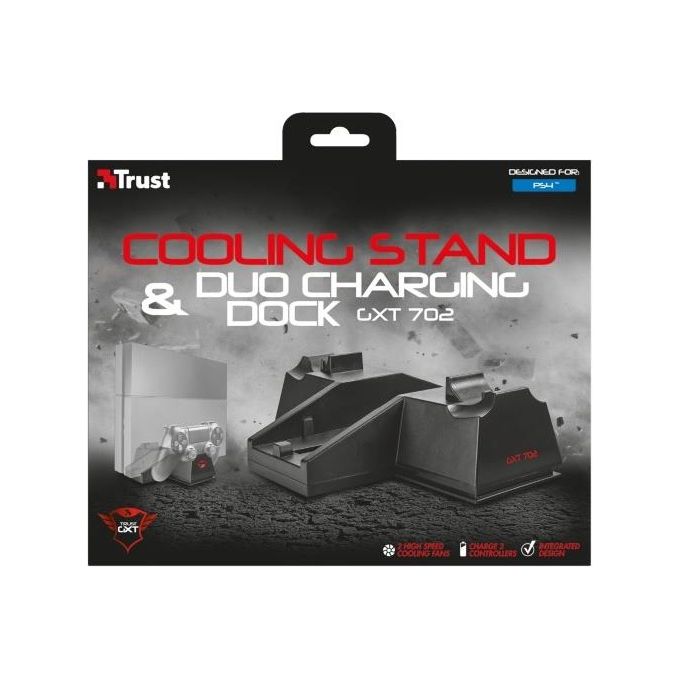 Trust Ventola di Raffreddamento Base e Dock Ricarica Duale per Console Playstation 4