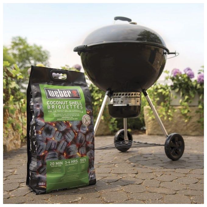 Weber Bricchetti a Base di Cocco 8Kg Nero