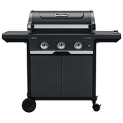 Campingaz 2181070 Select 3 LS Plus Barbecue a Gas 3 Fuochi 11300 W con Bruciatore Laterale Sistema InstaClean Griglia in Ghisa Colore Nero Grigio